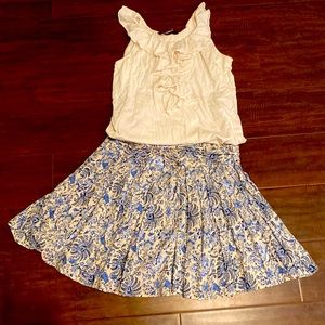 2 pieces women outfit ( Ralph Lauren top, H&M skirt)